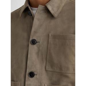 REISS Danny Suede Patch-Pocket Worker Jacket